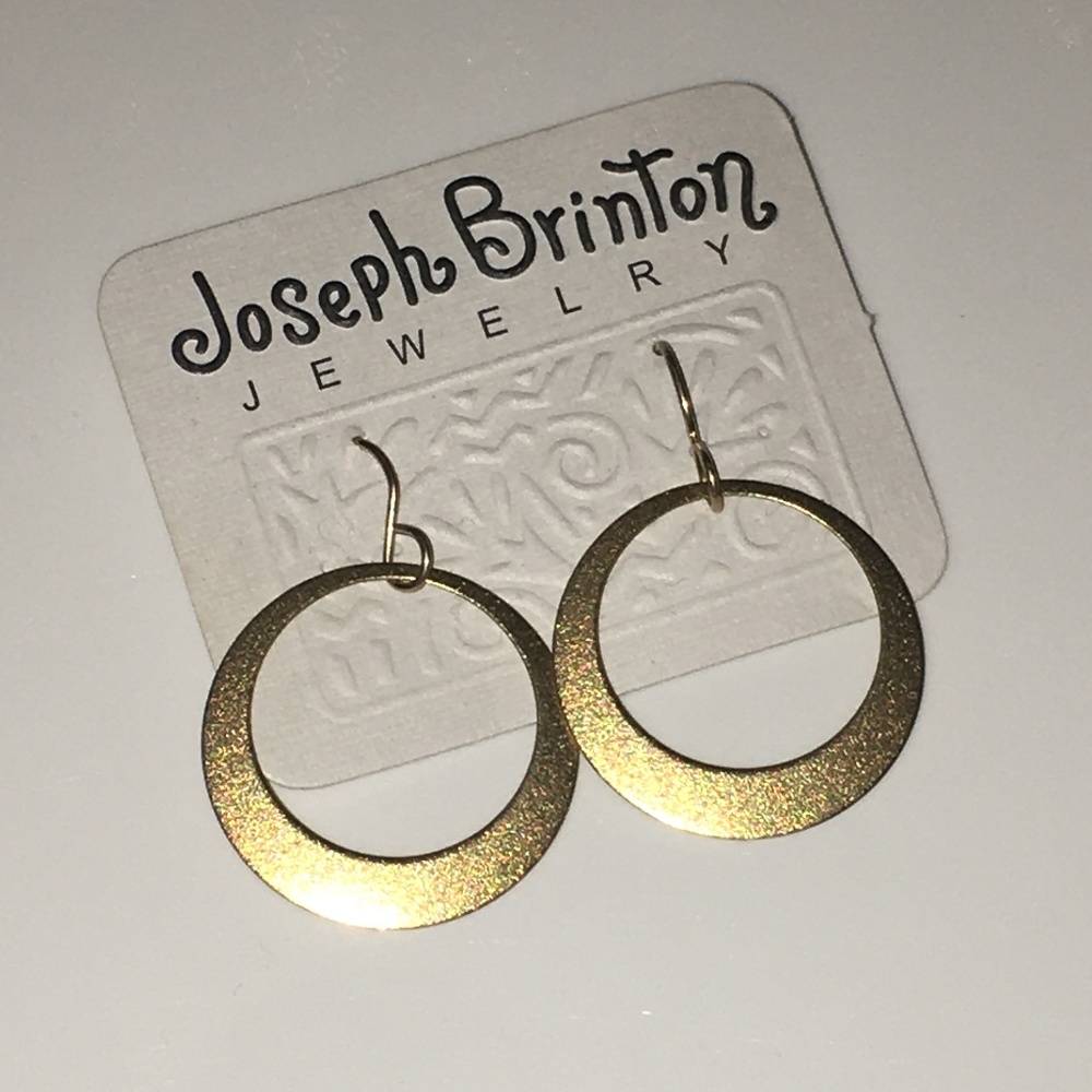 metallic gold retro earrings